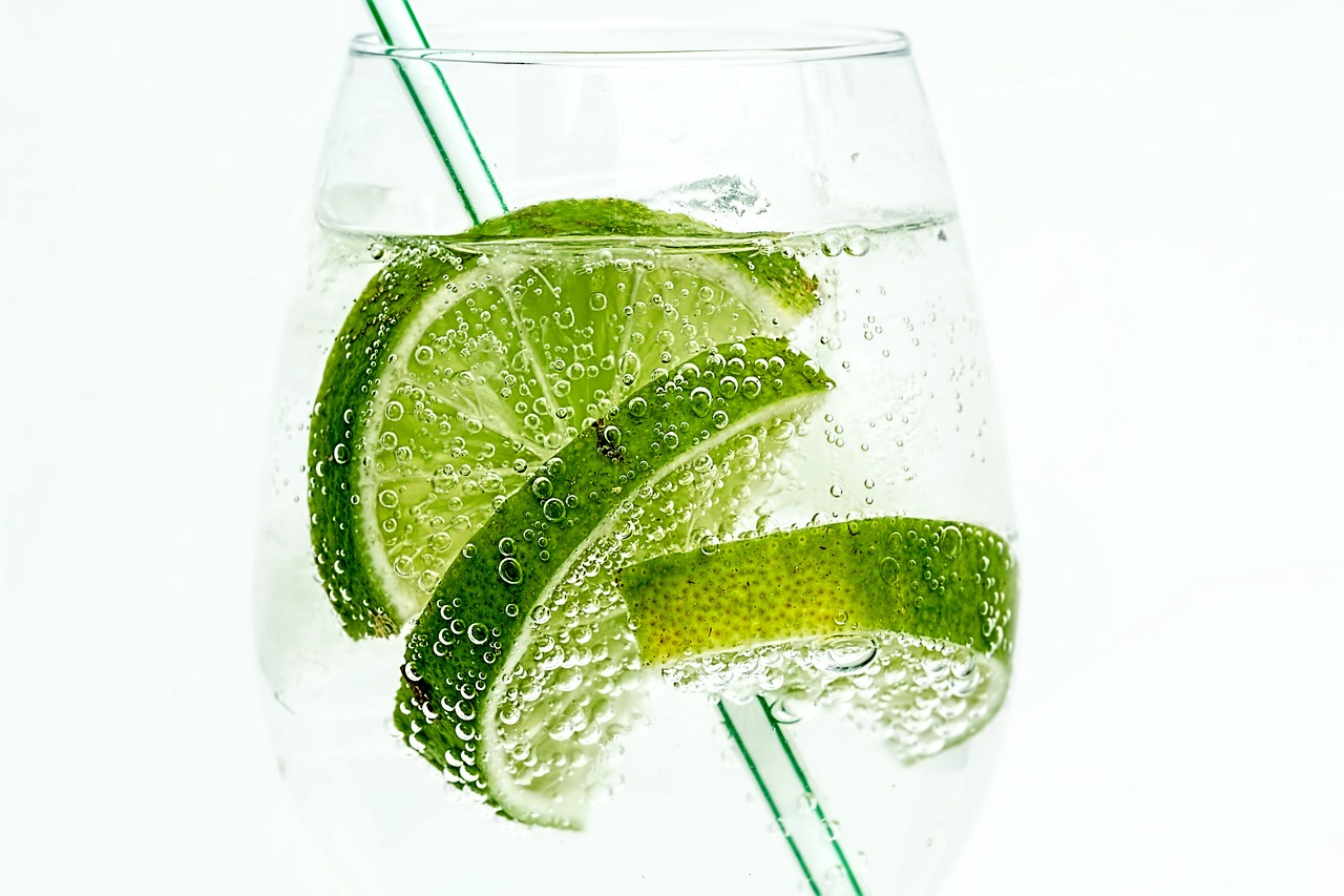 lime, drink, glass